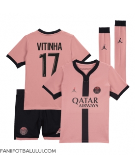 Paris Saint-Germain Vitinha #17 Echipament de Fotbal Replică 2024-25 Copii Treilea (+ Șorturi)